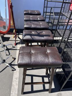 Set Of 4 Counter Stool Chairs 24” High