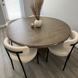 Modern Round Dining Table - Product dimensions: 19.69"D x 19.69"W x 31.89"