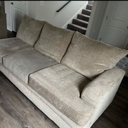 Beige Couch(part Of A L Shape Sectional