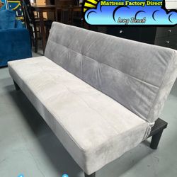 Grey Futon Couch Sofa New Convertible Bed Cama 