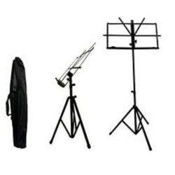 Crafty Gizmos Black Adjustable Folding Music Stand with Carrying Bag