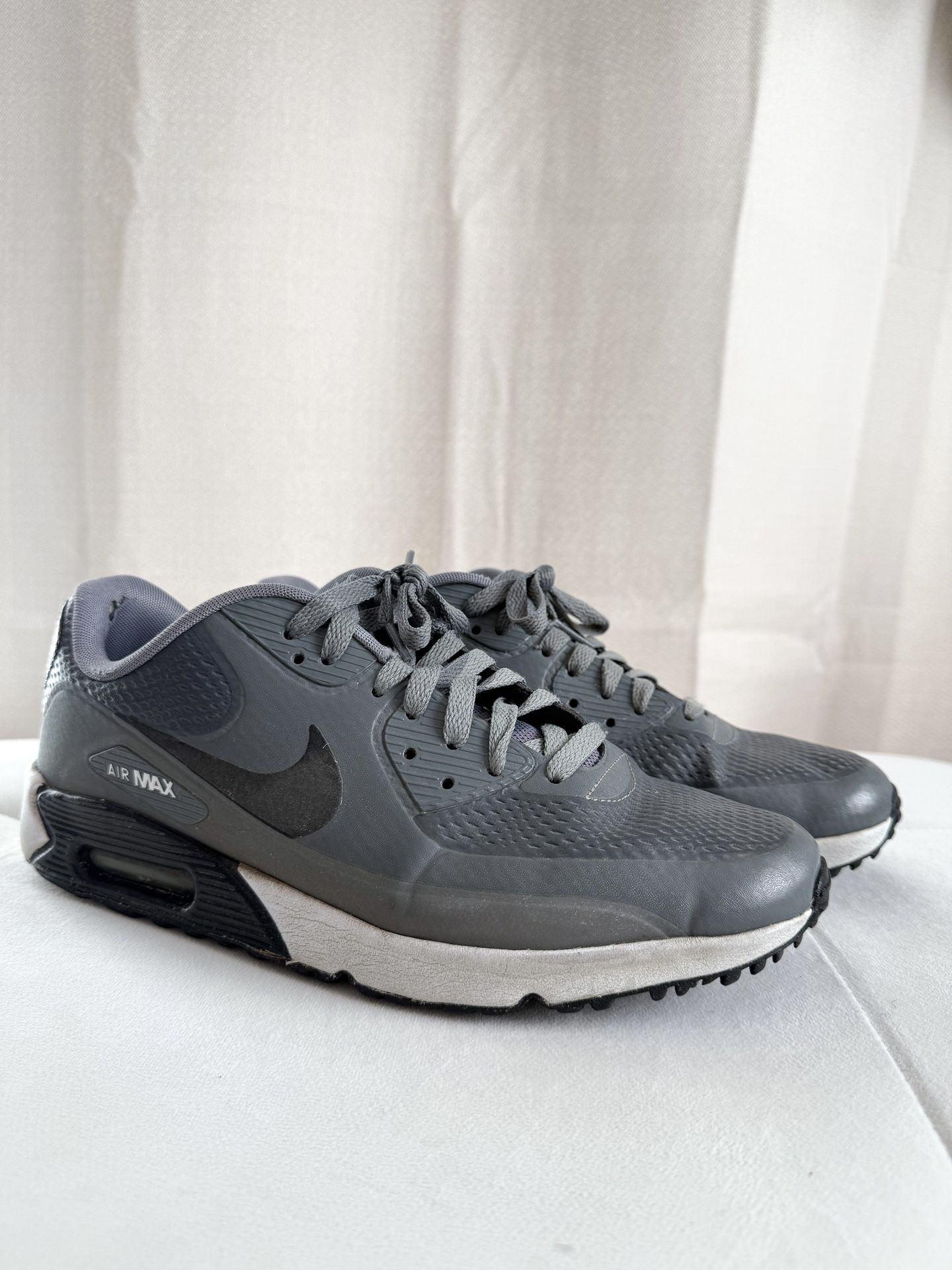Nike Air Max 90 Golf Shoes Smoke Grey CU9978-001 Size 9.5