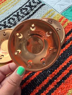 Copper Tea Light Candle Holder