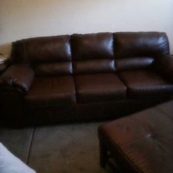 Brown Couch With Coffee Table