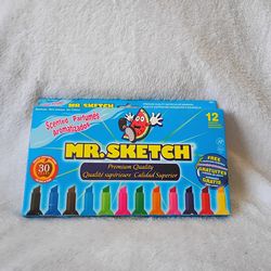 Vintage 2005 Sanford Mr. Sketch Scented Watercolor Markers Set of 12 Nontoxic