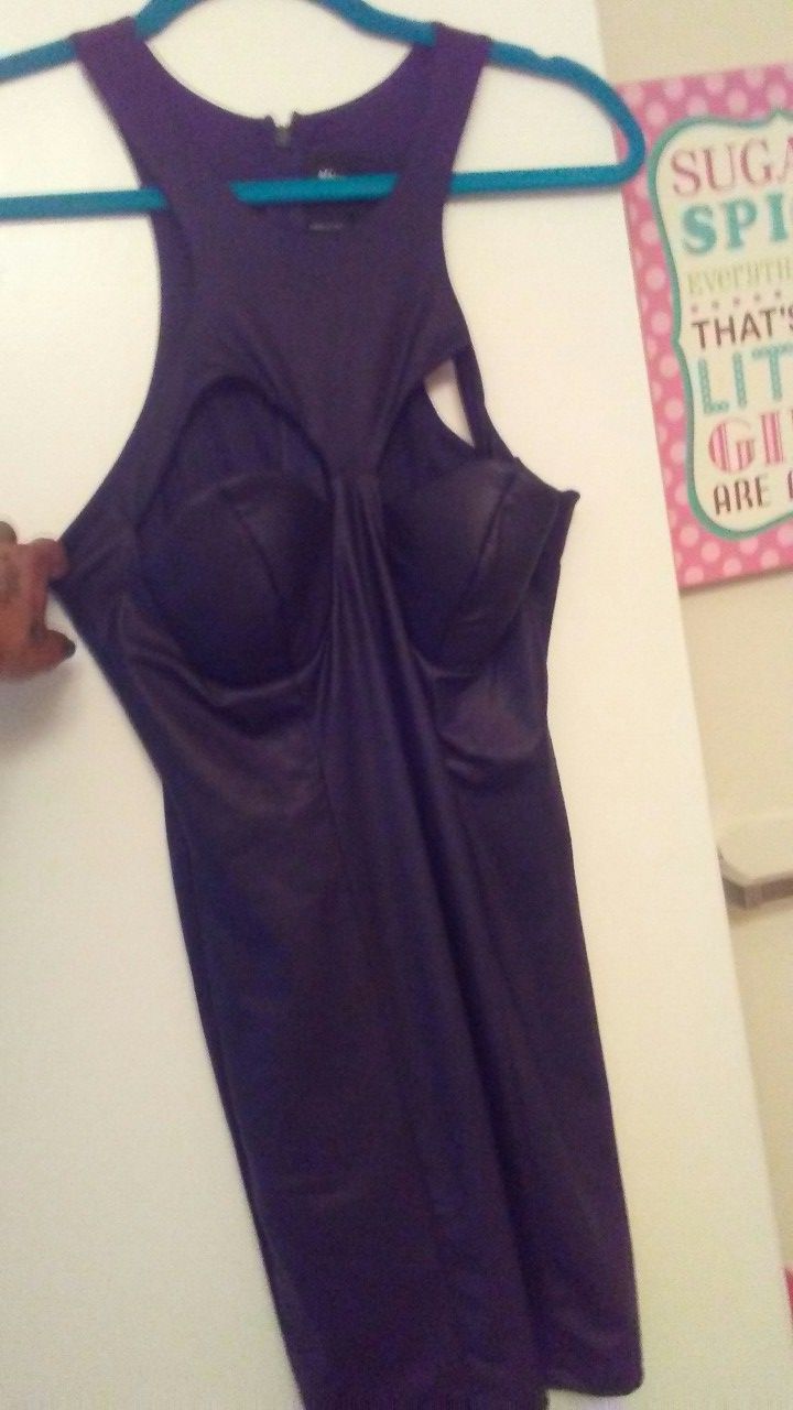 Cute NASTY GAL brand faux leather party dress