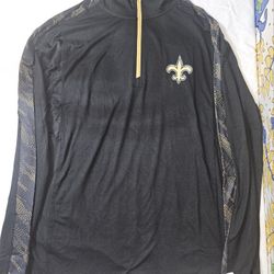 NWT XL Mens Saints 1/4 Zip Pullover