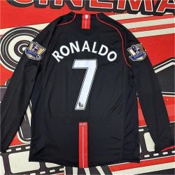 "07 08C7 Ronaldo Away Black Long Sleeve Vintage Fan Edition Jersey
"
