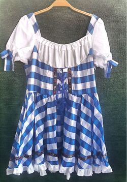 Women's Oktoberfest Costume German Bavarian Costume Outfit Dirndl Dress Bow Hair Ties for Oktoberfest Halloween Part