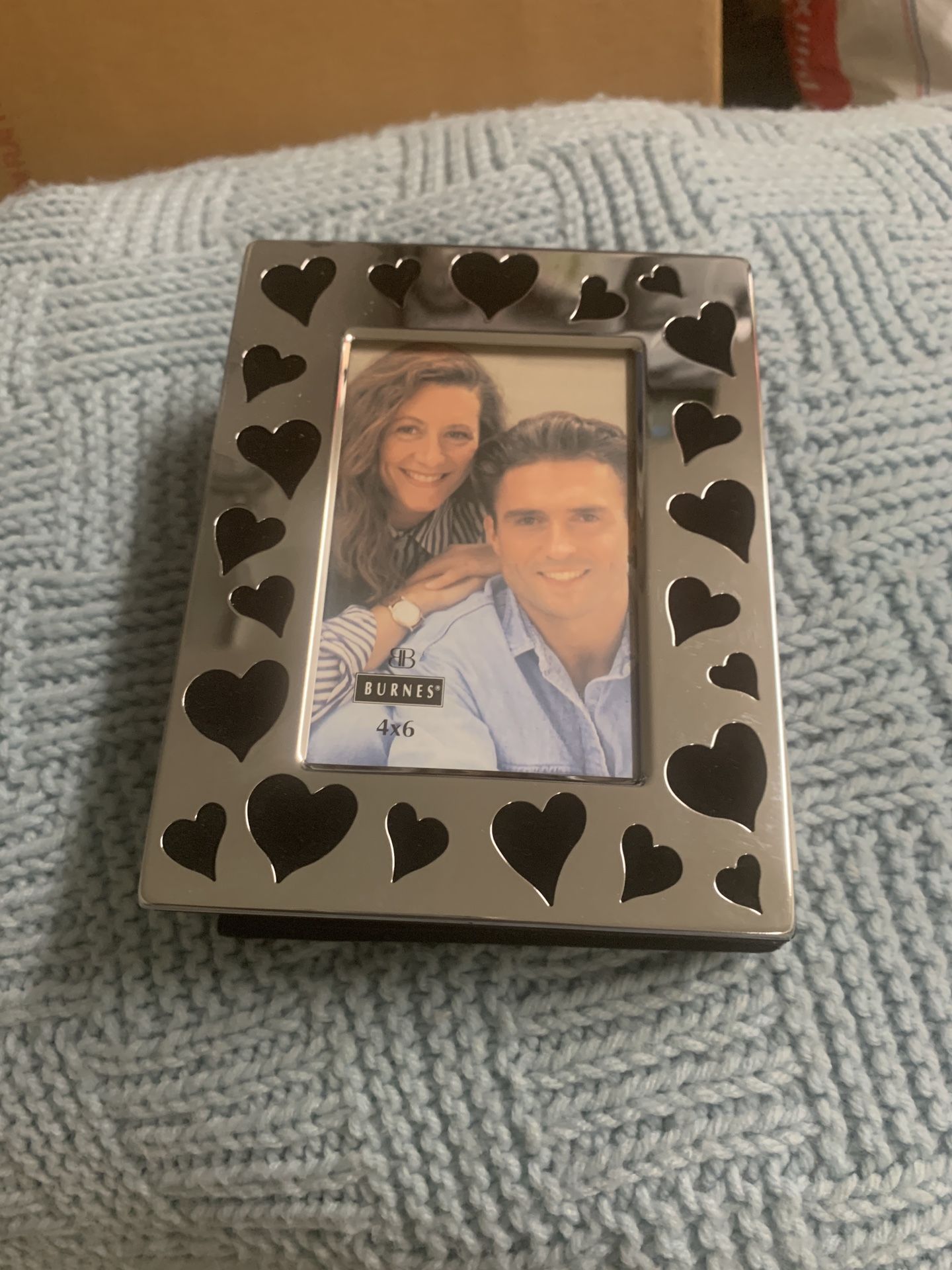 82 Slot Photo Album Silver With Hearts 4” X 6”