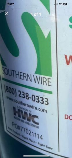 Galvanized cable 1000 feet per role