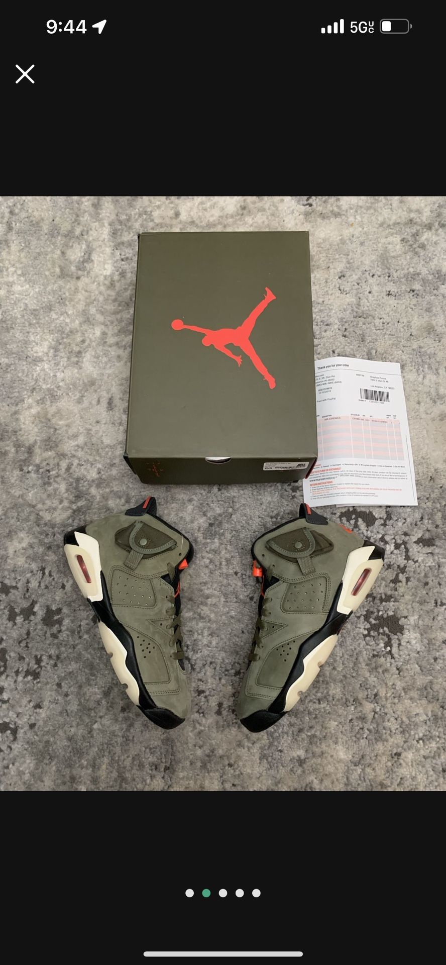Air Jordan 6 Retro (GS) “Travis Scott” Size 6.5y Youth Brand New With Nike Receipt