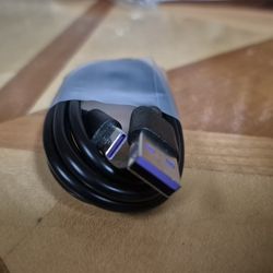40" Long Black USB-A To USB-C Charger Cable - USB To Type-C Adapter - Can Plug Into Your Car USB & Charge Your Androids & Samsungs - Brand New!