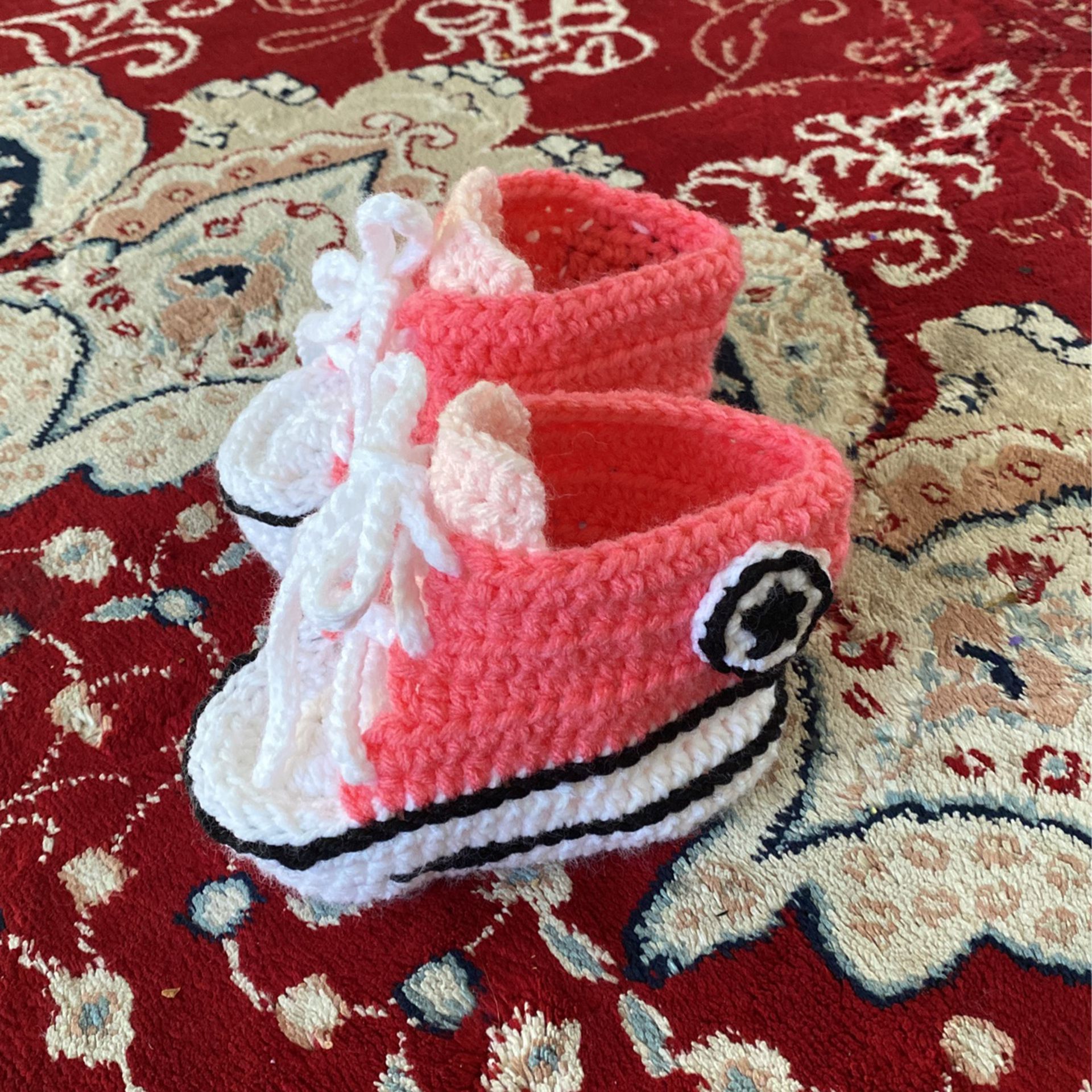 Crochet Pink Converse 