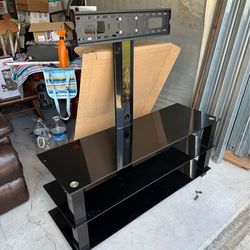 TV stand (black glass)