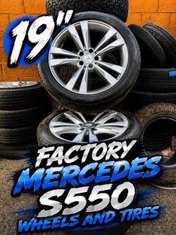 19” FACTORY MERCEDES S CLASS WHEELS AND TIRES! OEM RIMS AND TIRES !