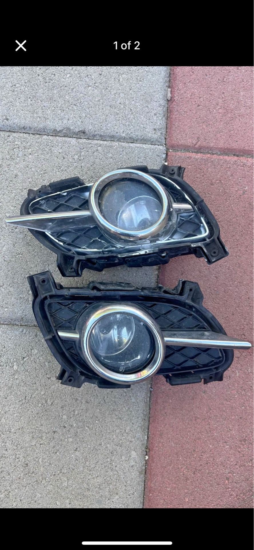 G37 coupe sport front fog light bezel needs bulbs $250