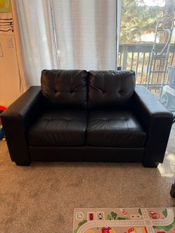 Black Leather Sofa