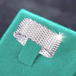 Authentic 925 Mesh Band Ring.