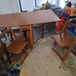 Antique Stow Away Table