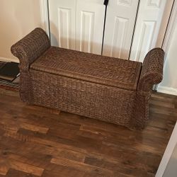 Wicker Storage Bench