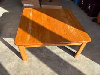 Solid oak coffee table
