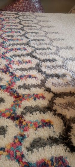 New 5/7 area rug thick and elegant soft to the feet