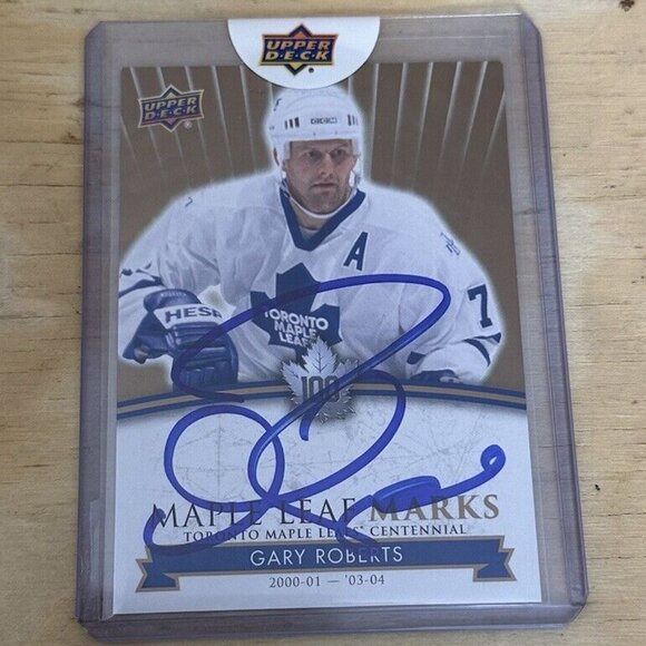 Gary Roberts 2017 Toronto Maple Leafs Centennial Series - Maple Leaf Marks Auto