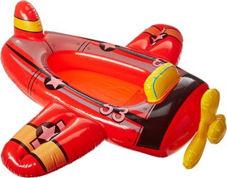 🏖️ Inflatable Red Airplane and Cruiser Boat, Spinning Propeller (new)