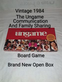 Brand New Open Box Vintage 1984 The Ungame Communication And Family Sharing Board Game (Is Complete Nothing Missing)