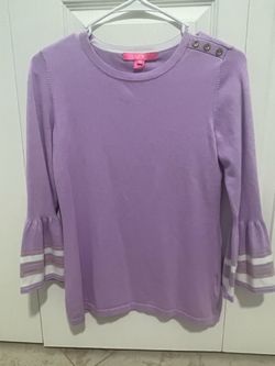 Lily Pulitzer Lavender Bell Sleeve Knit Top