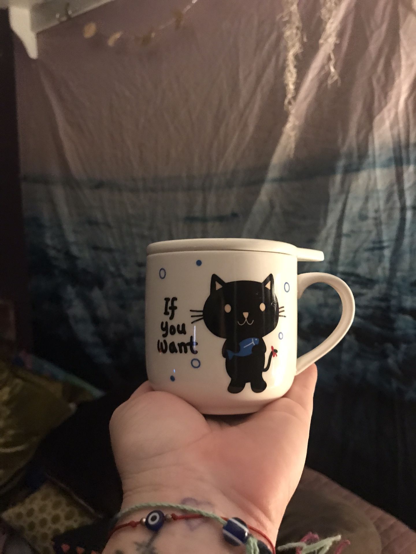 Cat lady tea cup Kawaii