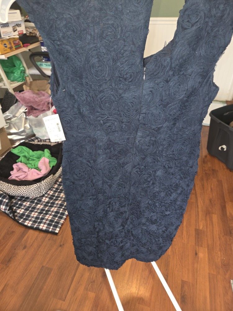 Navy Blue With Roses Decoration