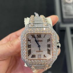 Cartier Santos Silver Watch 