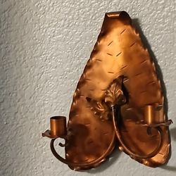 Antique Arts & Craft Copper Wall Sconce 