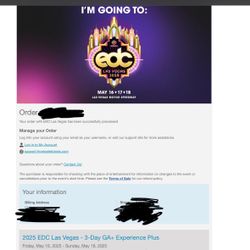 edc GA+ Ticket