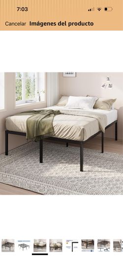 Metal bed frame size queen