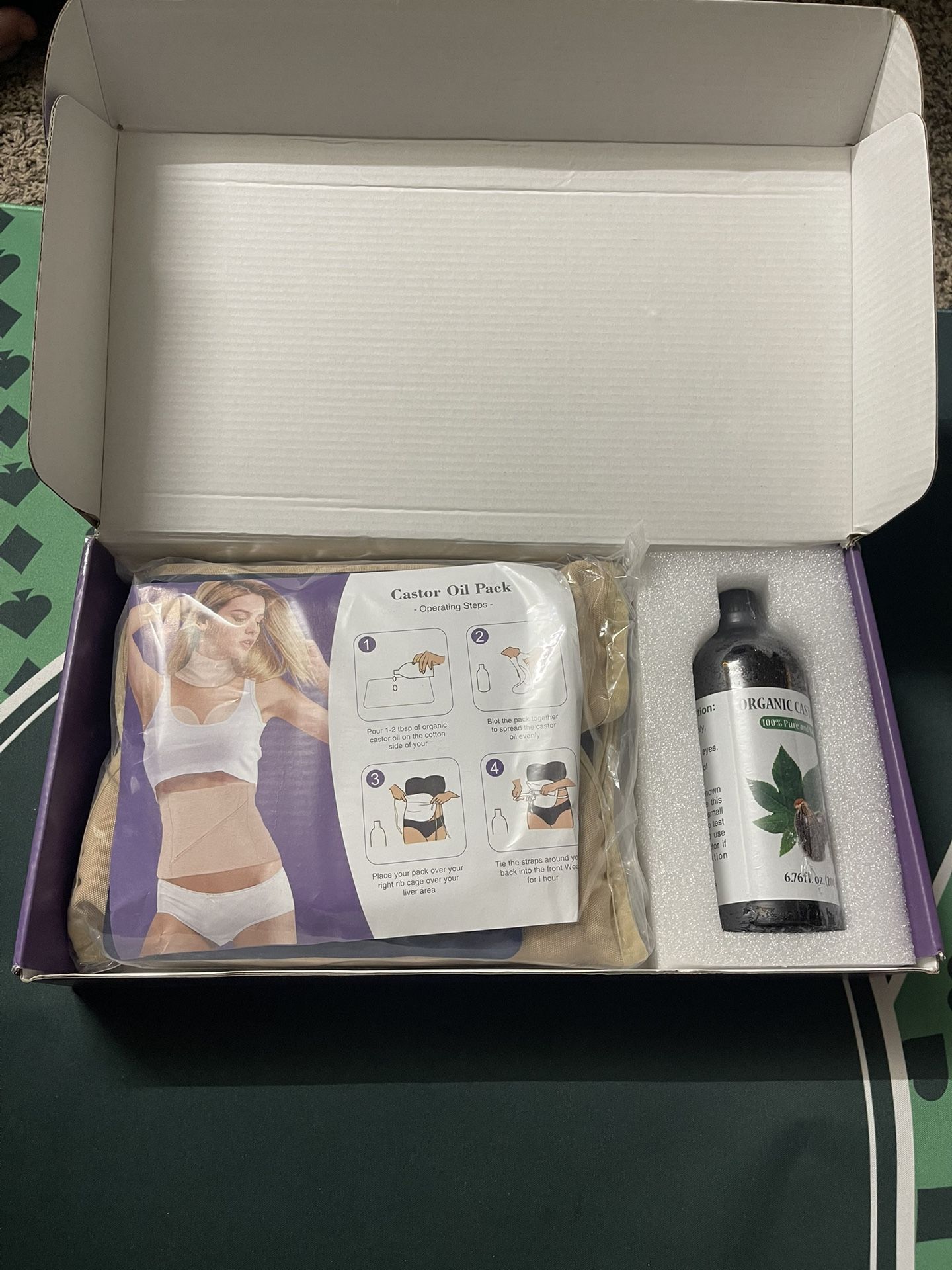 Castor Oil Pack With Castor Oil Organic Pack Wrap For Liver Detox