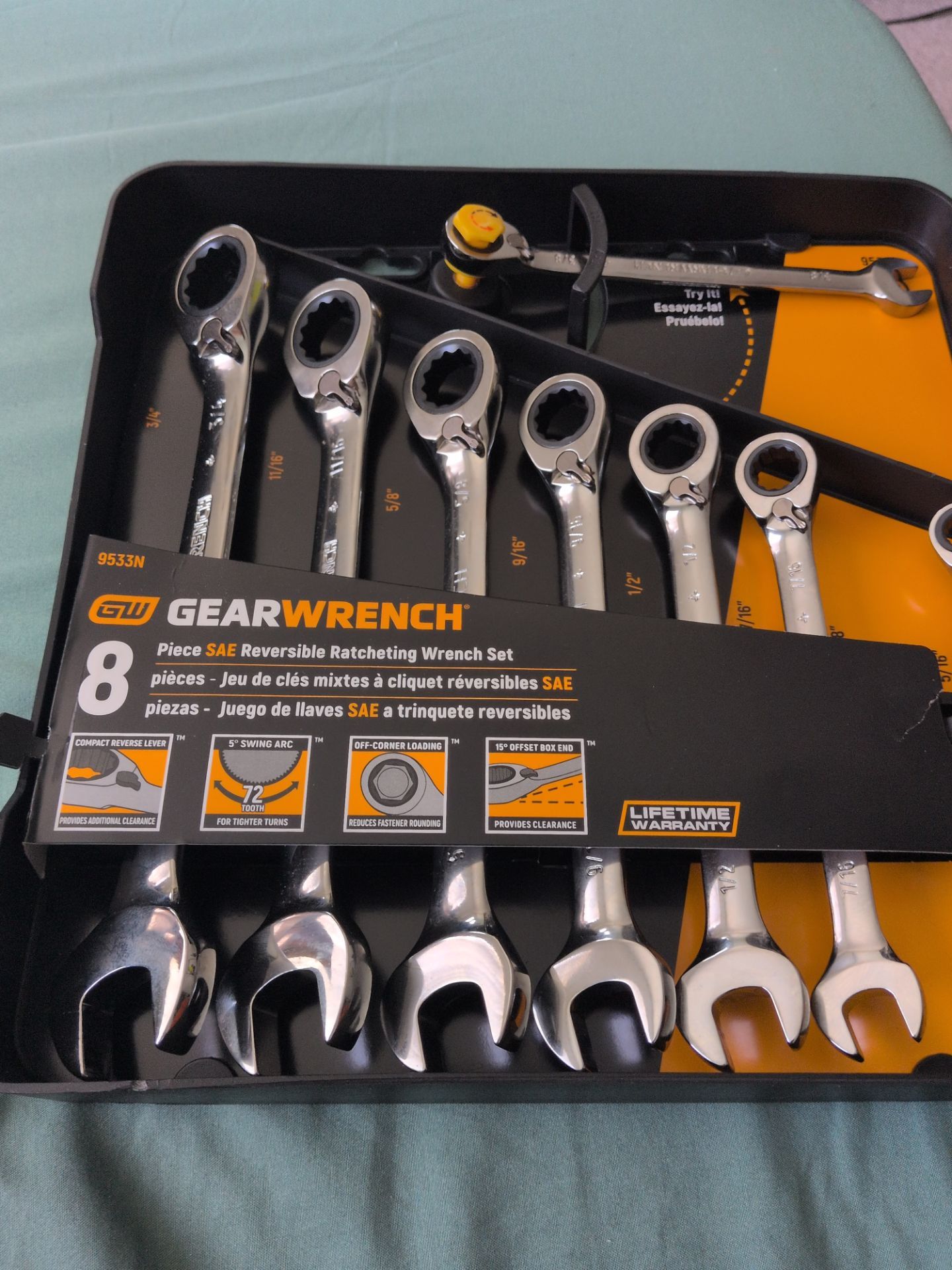 GearWrench 8 pc SAE wrench set