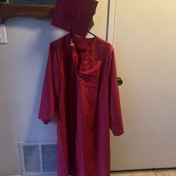 Red Graduation Robe High school 