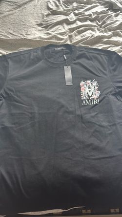 AMIRI Black Floral Logo T-Shirt – Brand New w/ Tags, Size M