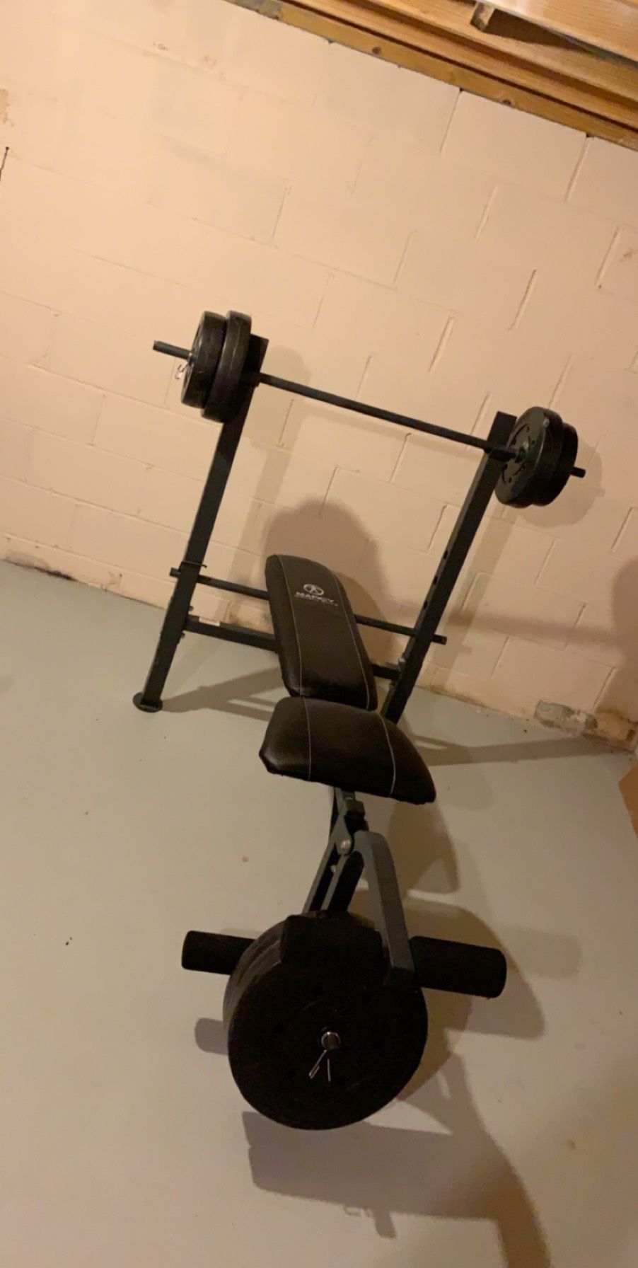 Marcy standard bench w/ 100lb weight set
