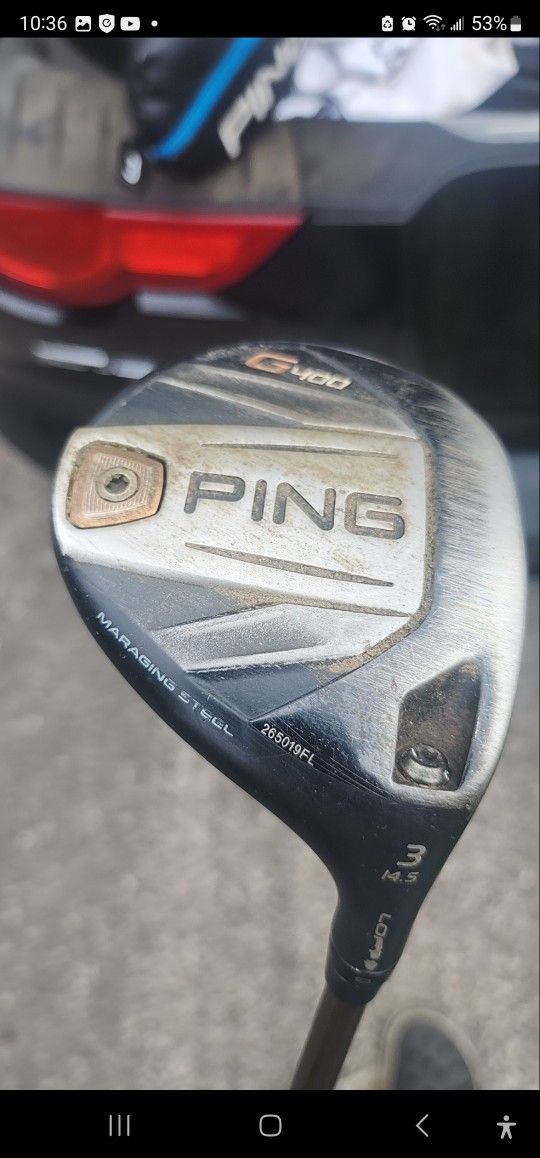 Ping G400 Driver, 3 Wood And 3 Hybrid Stiff Shfts