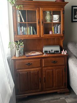 Vintage bookshelf with storage