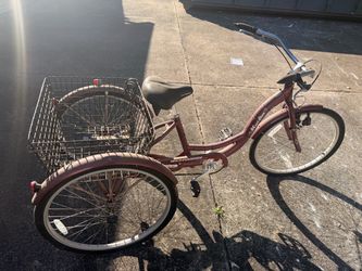 Schwinn Meridian Adult Tricycle, 26 Inch Wheels, Single Speed, Black Cherry