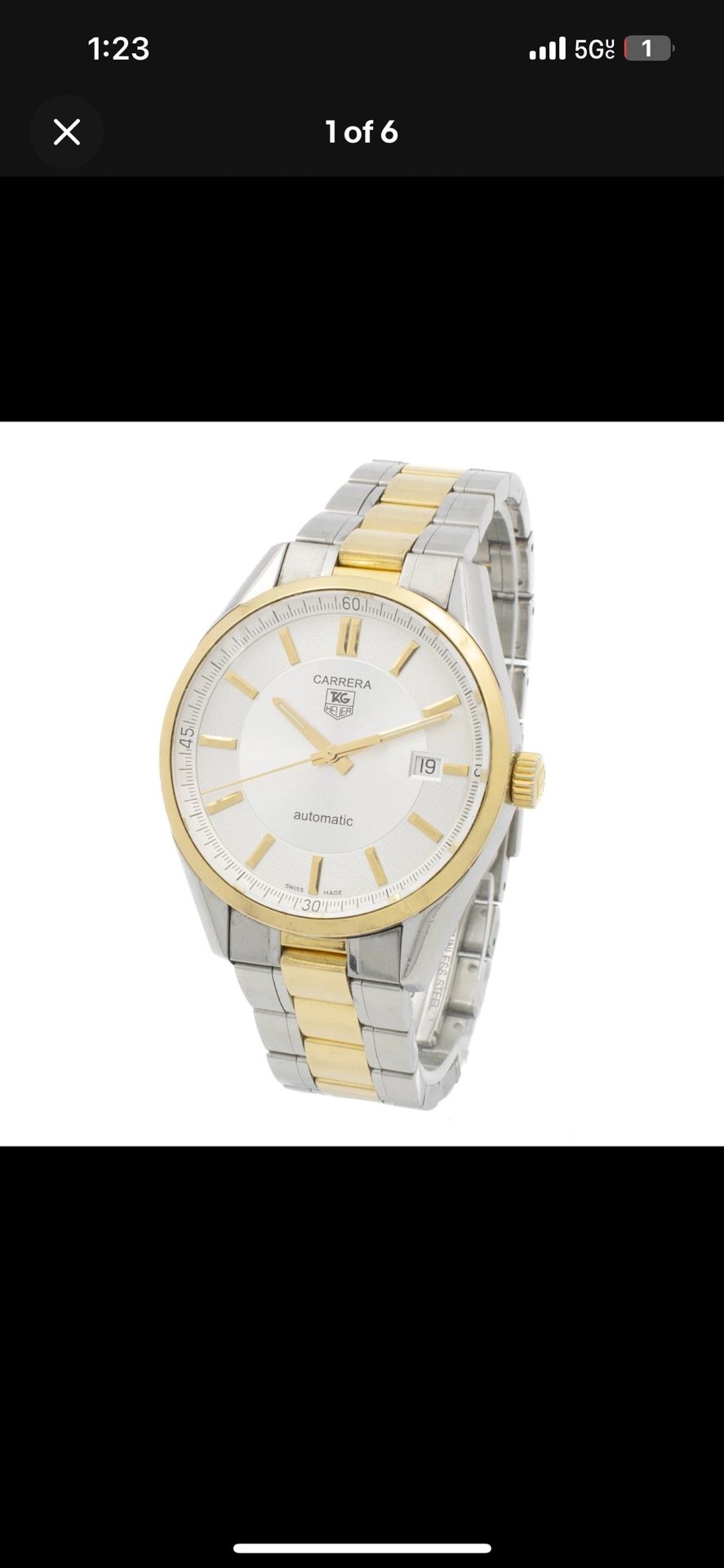 Men's TAG Heuer Carrera Ref.WV215A Two-Tone Automatic Watch 39mm #W188910-1