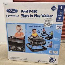 Bright Starts Ford F-150 4-in-1 Infant Baby Walker with Removable Steering Wheel