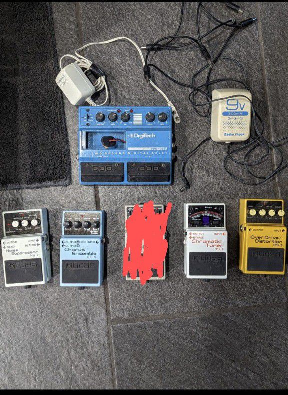 Assorted Music Equipment - Boss, Rockman, Line 6 Pod, Pedal, Alesis PDS 1002 Tascam Portastudio, Neptune 611, Vintage Music Equipm
