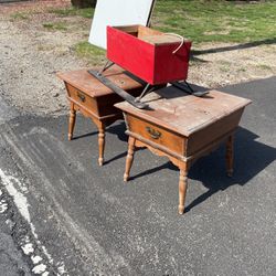 FREE- End Tables, Door And Ice Fishing Gear