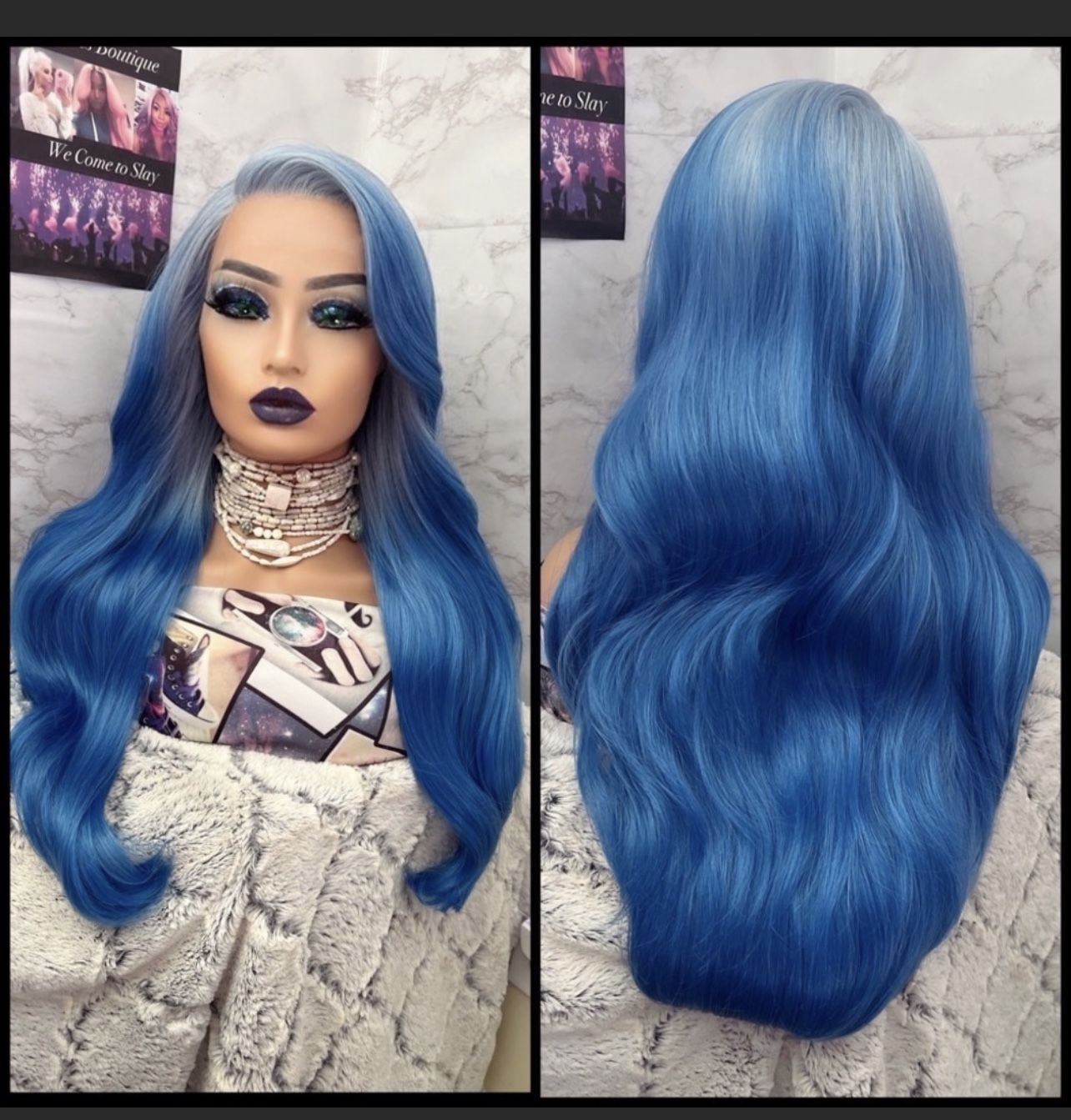 Human Hair Blended Lace Front Wig